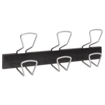 Alba™ Wall-mount Coat Hooks, Metal, Silver, 22 Lb, 29.92" X 2.95" X 6.45" freeshipping - TVN Wholesale